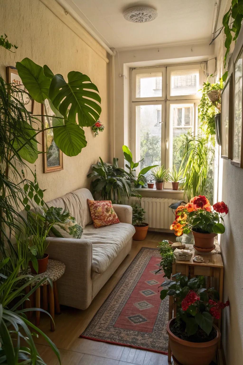 House plants introduce vibrancy and a natural element to your area.