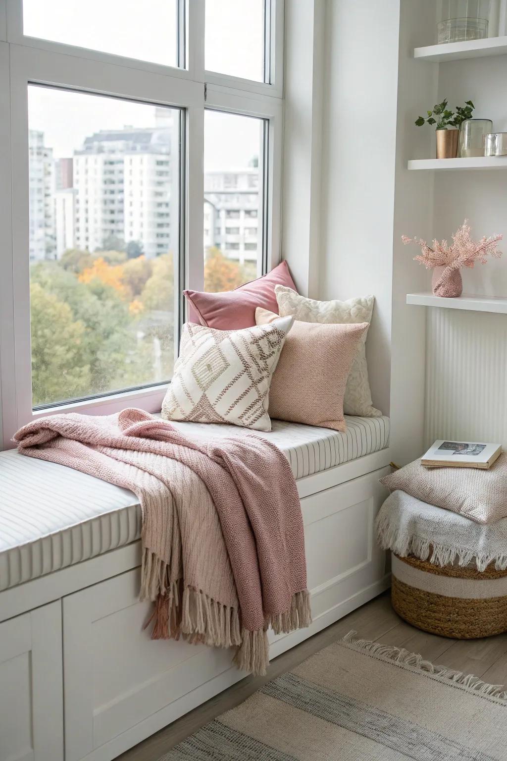 Incorporate layers of texture to design a warm and welcoming sitting area.