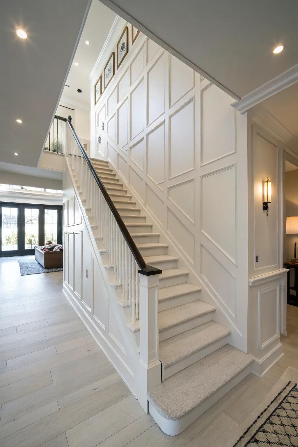 Sleek and minimalist panels create a modern look.