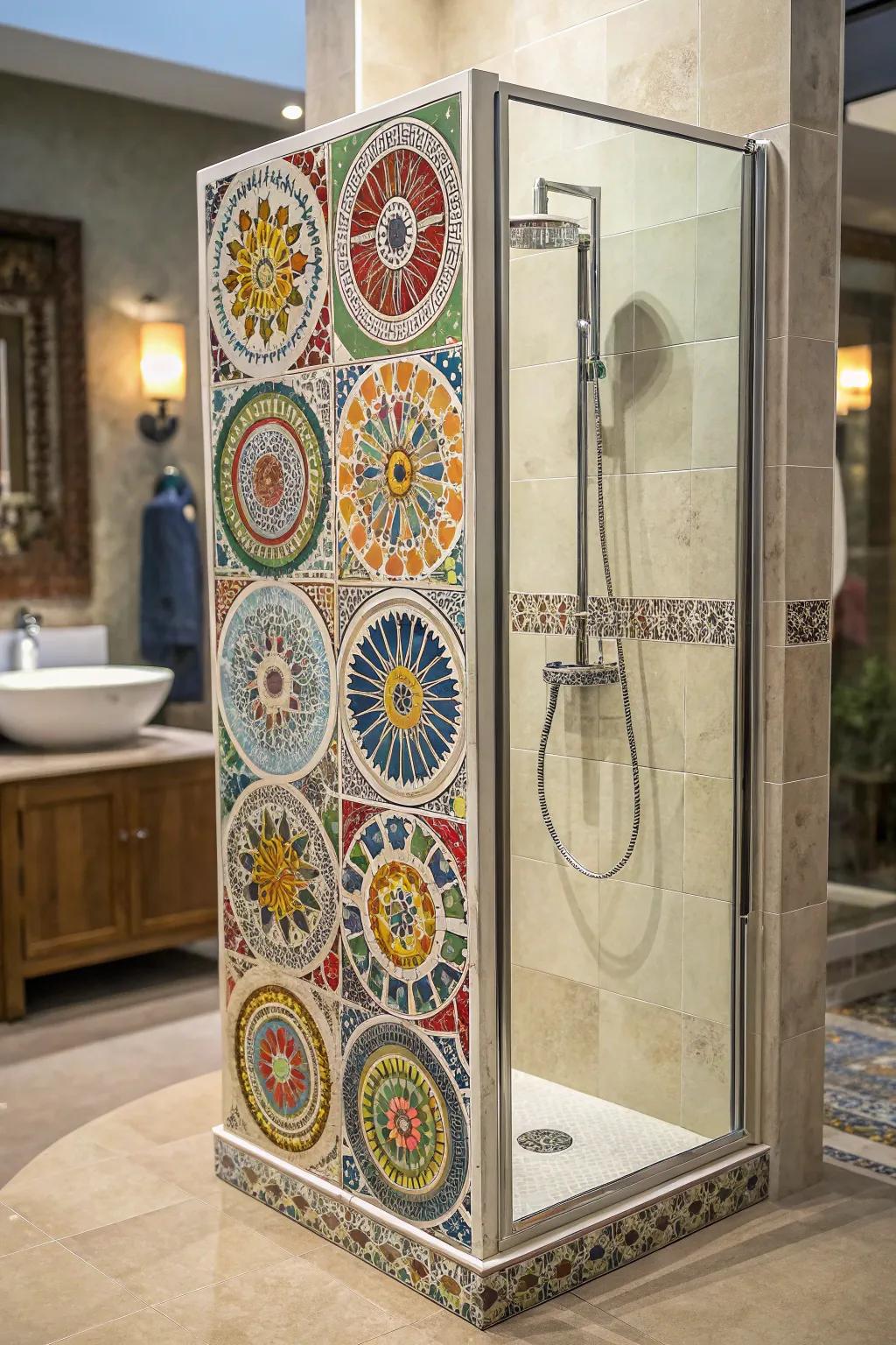 Tile layouts add a sense of artistry to your shower space.