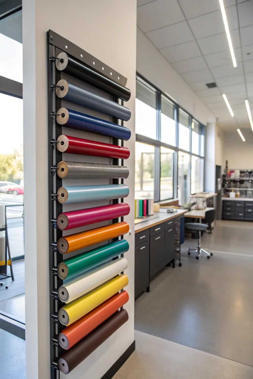 Wall fixtures make efficient use of vertical space.