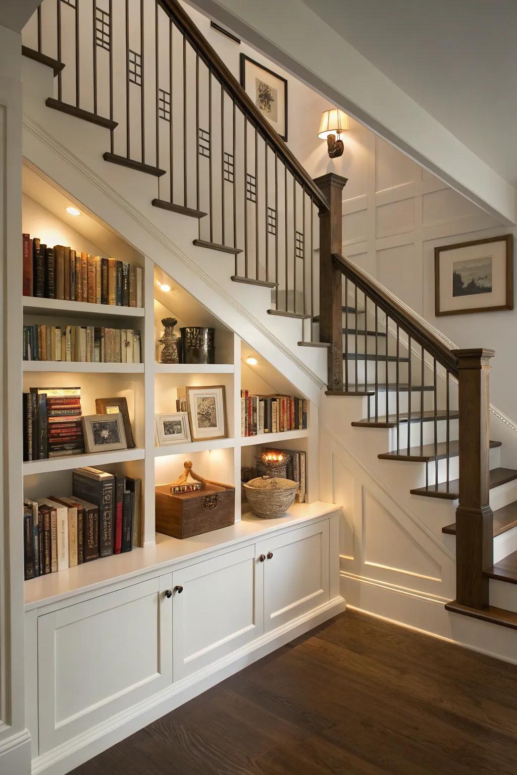 Make the most of your stairs with built-in storage.