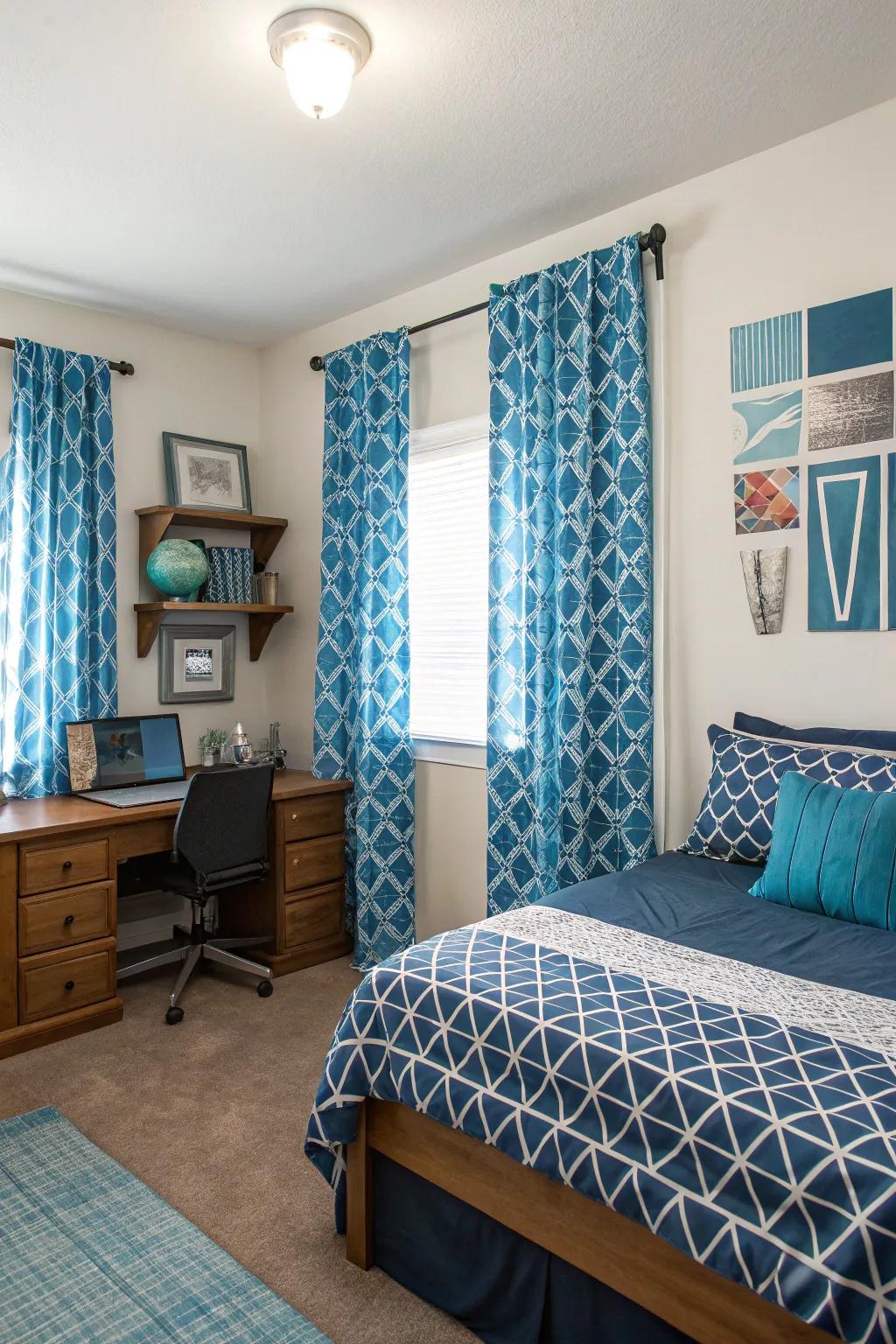 Geometric patterns give any room a lively flair.