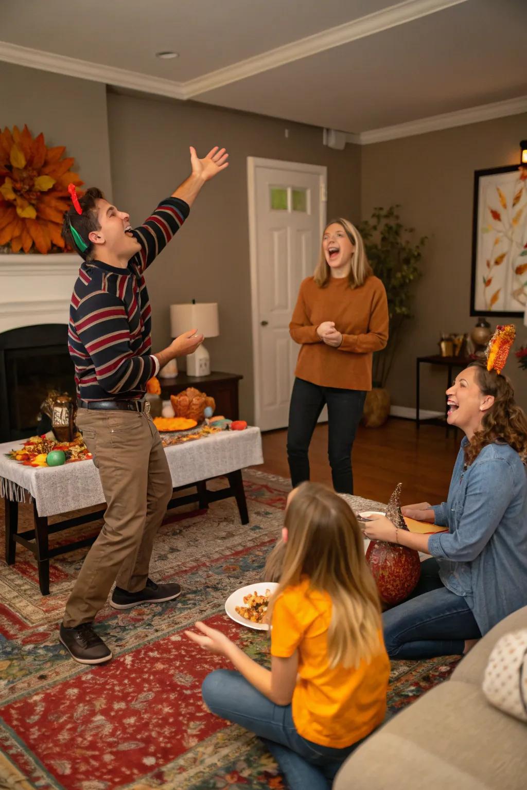 An entertaining round of Festive Charades.
