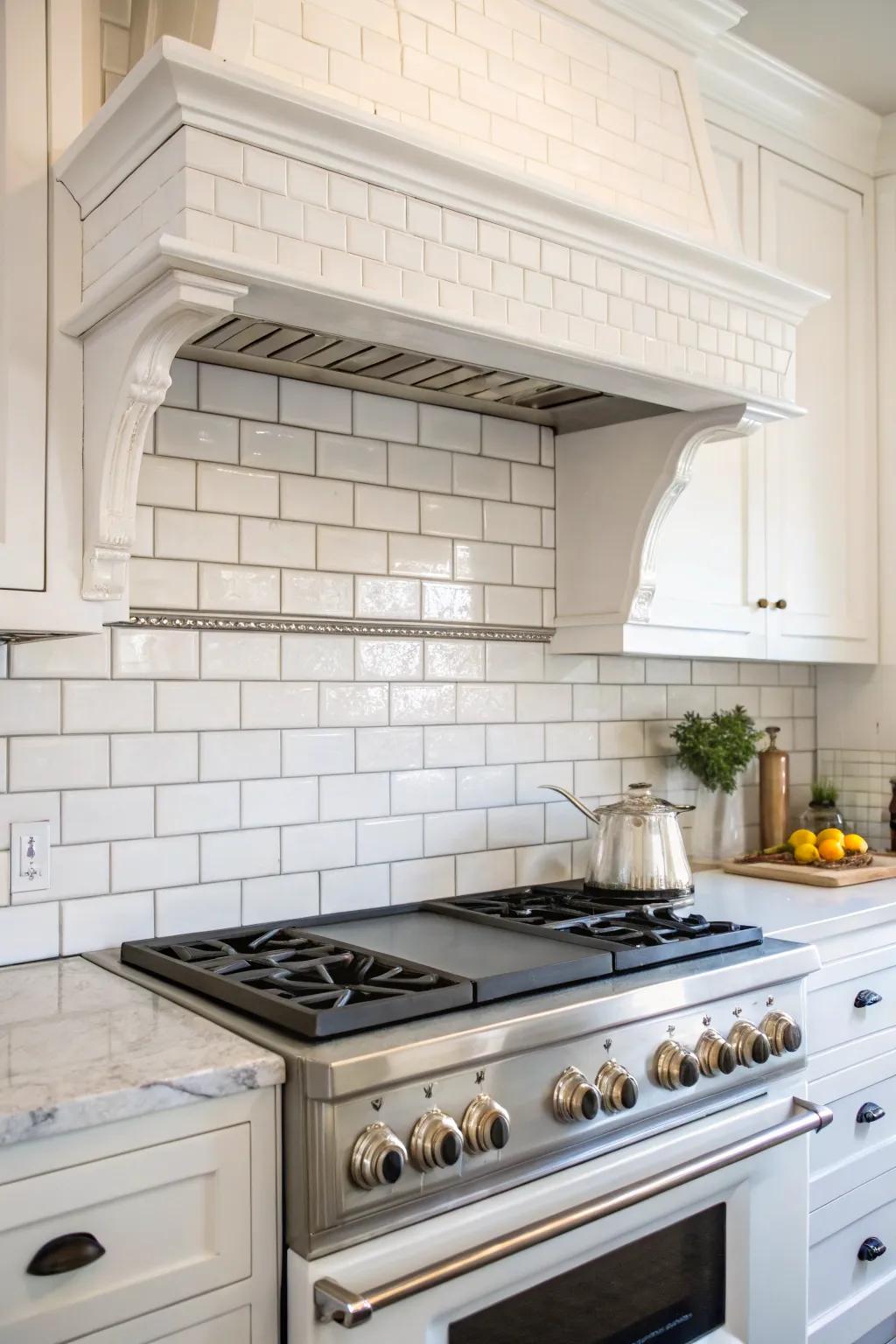Subway tiles give a classic feel with their simple lines and neutral shades.