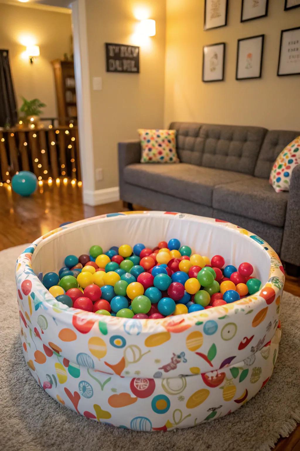 Plunge into a spectrum of hues with a personal ball pool.