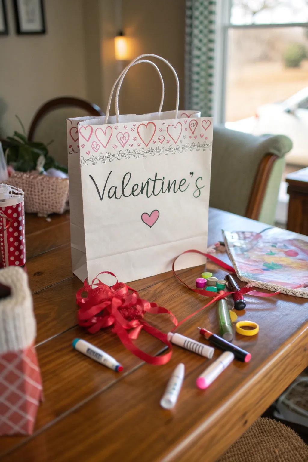 Gift bag featuring a heartfelt, customized message.