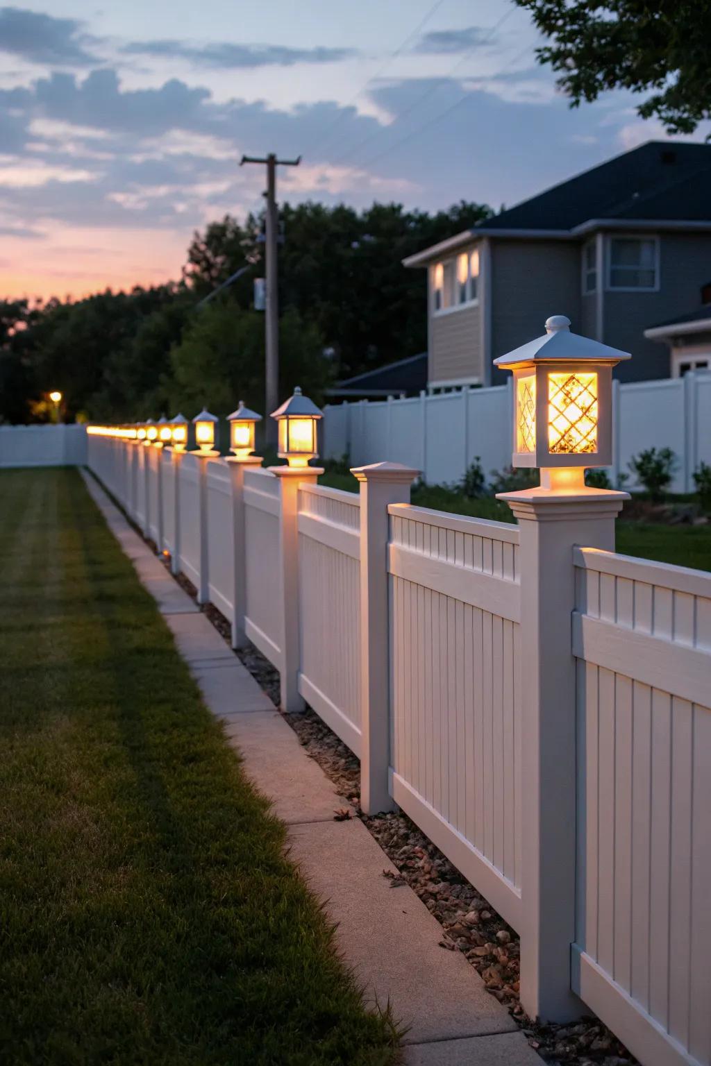 Column top lights add sophistication and utility to your fence.