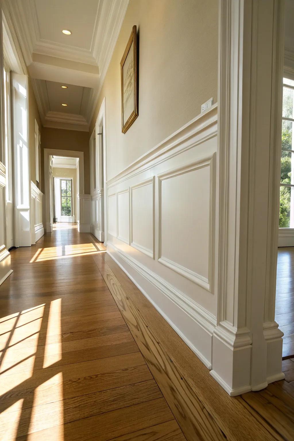 Simple skirting board trim adds elegance to corners
