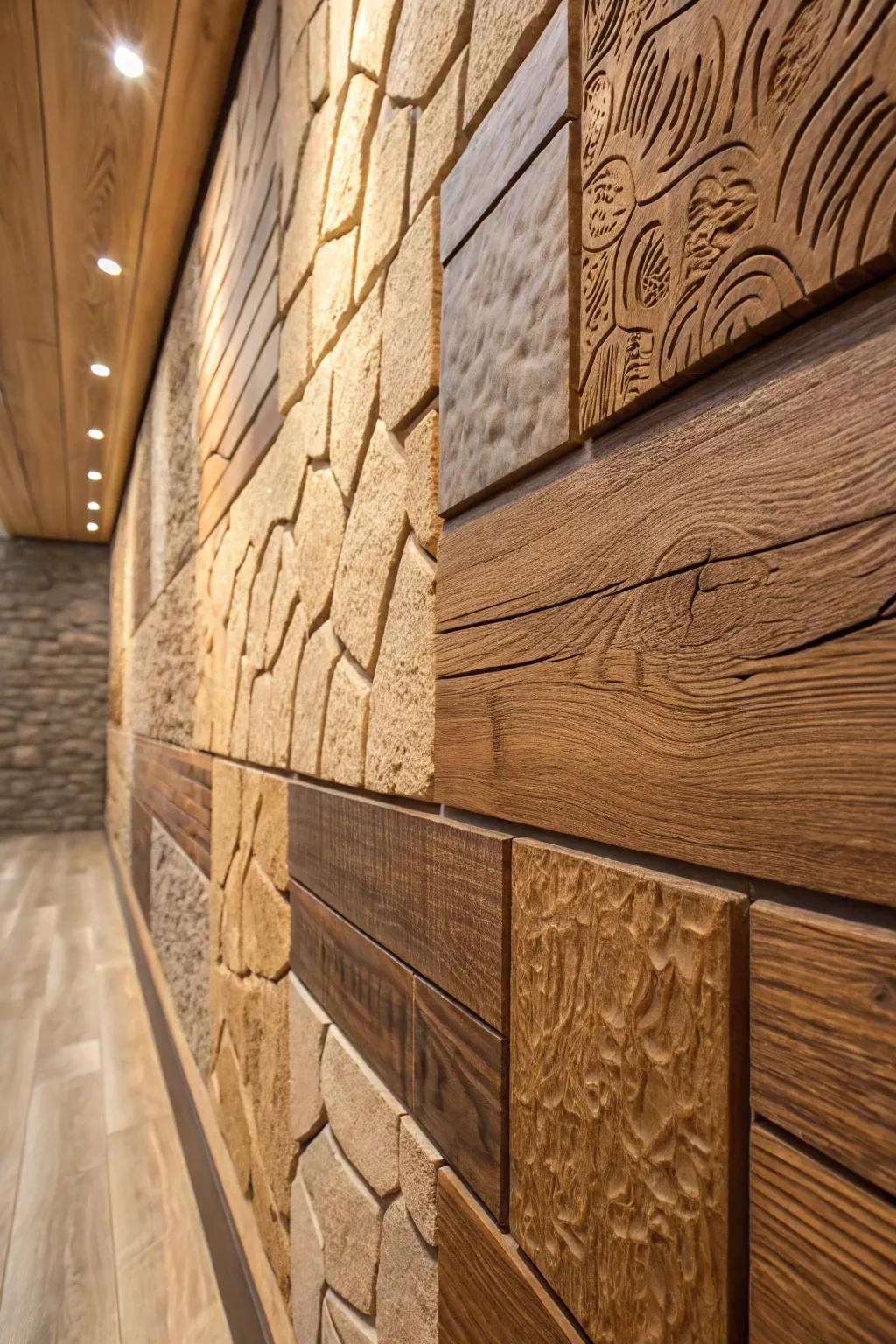 Different textures for depth and visual appeal.