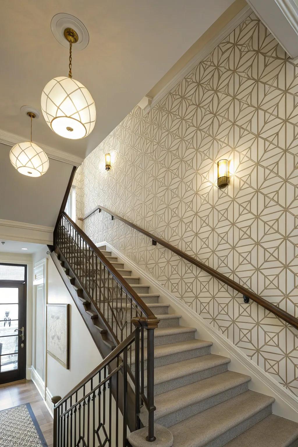Incorporate a contemporary touch using geometric designs.