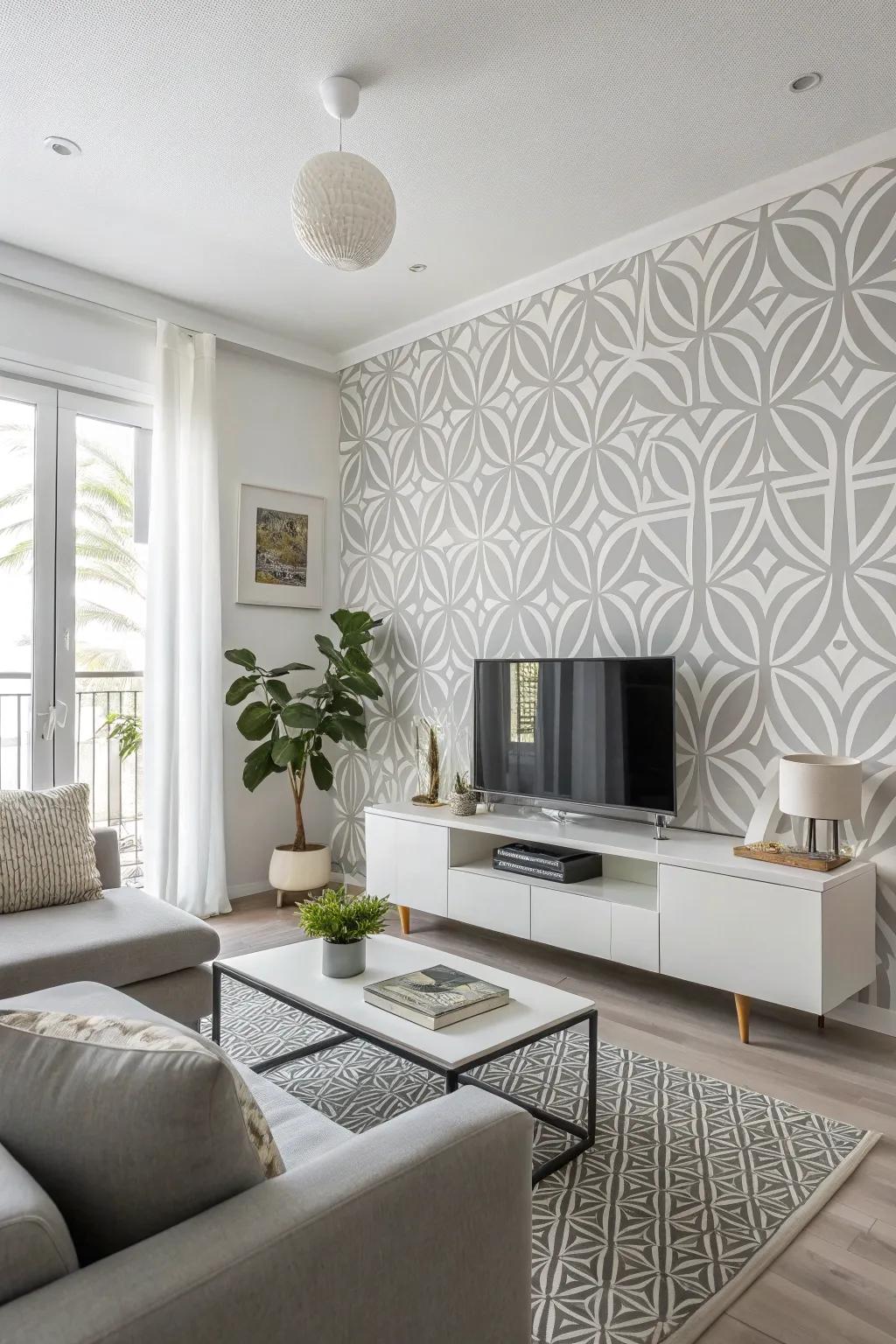 Modernize your area with textured geometric shapes for a contemporary upgrade.