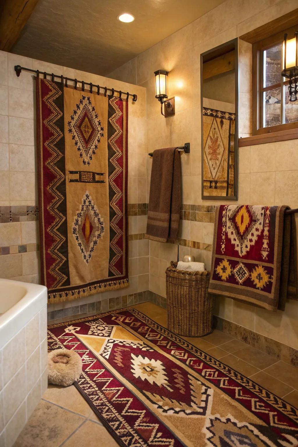 Native American-inspired designs infuse cultural richness into the space.