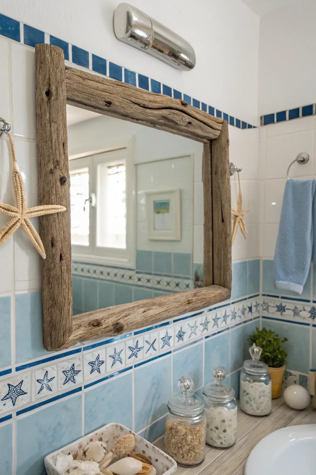 Nautical elements subtly enhance a coastal design.