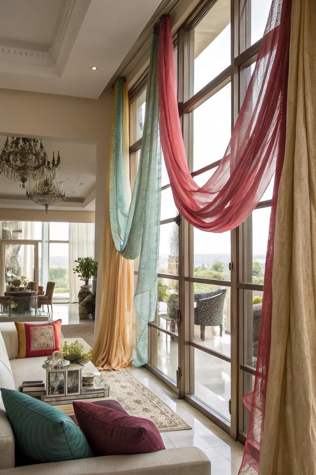 Combine different materials for a sophisticated charm.