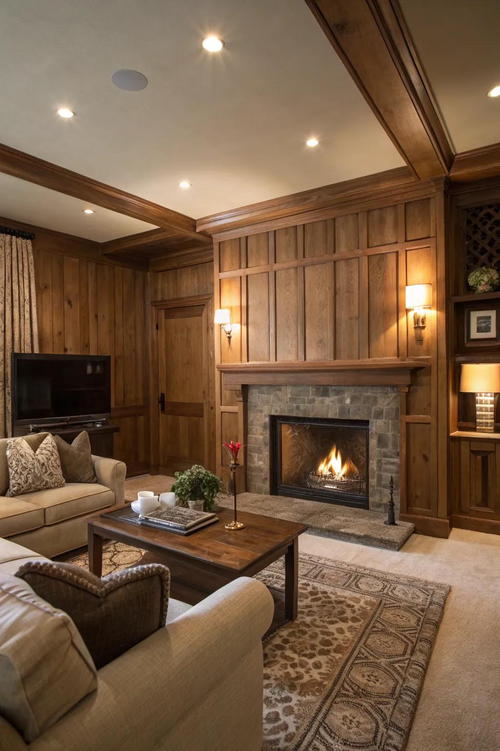 Timber coverings transform your fireplace into the heart of your house.