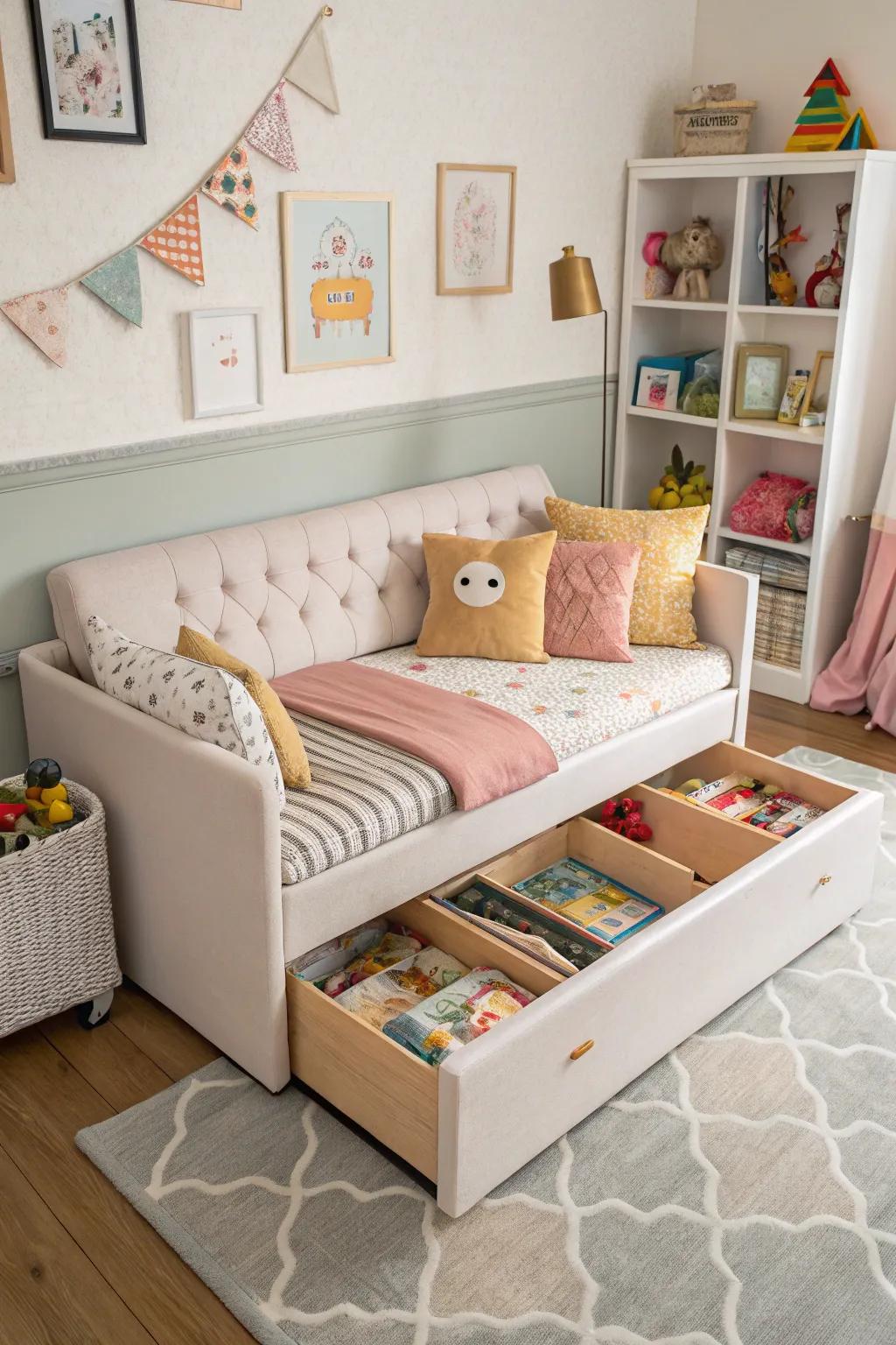 Adaptable seating offers smart storage solutions and maximizes space.