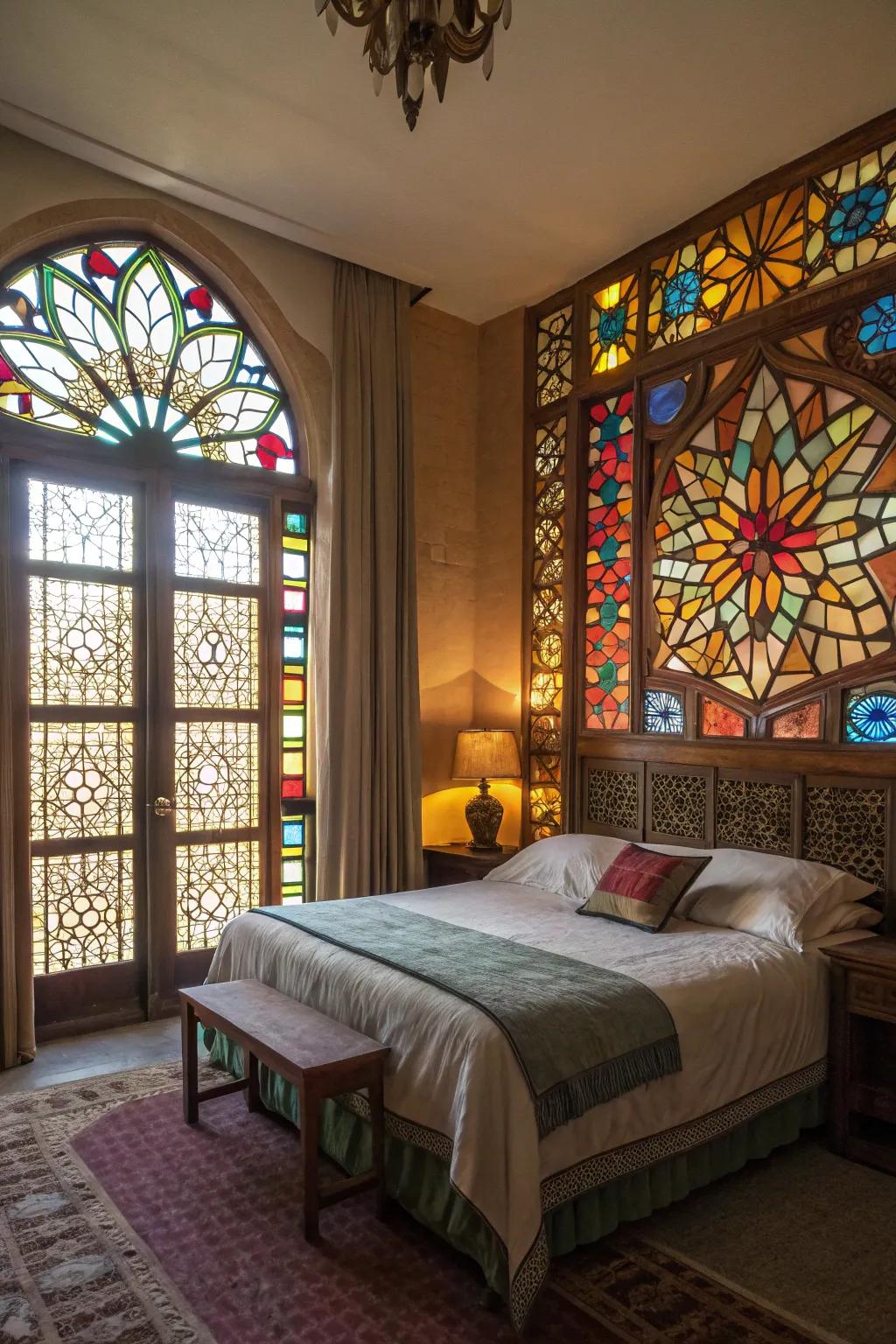 Colored glass adds a unique and artistic flair to your windows.