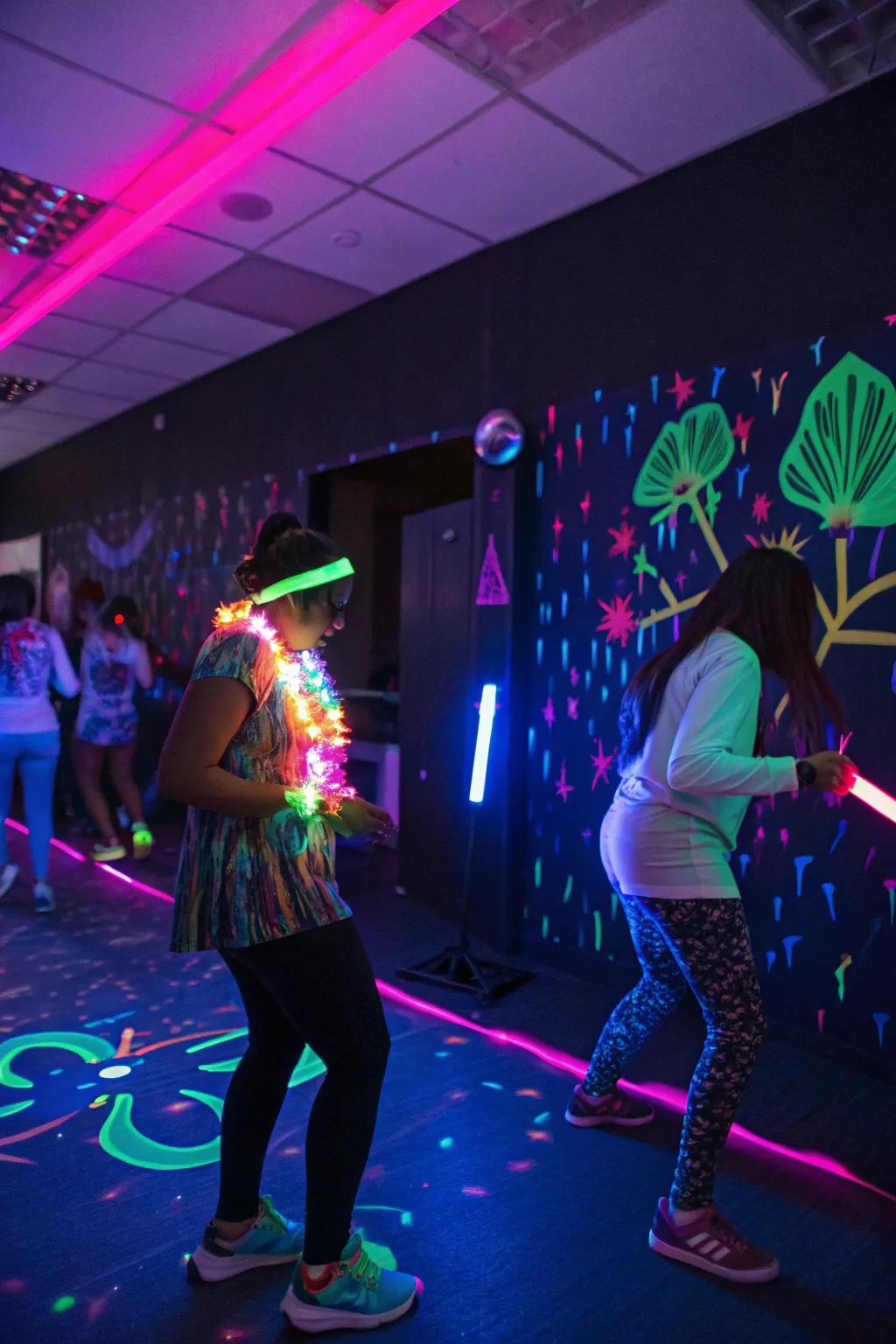 An illuminated party brings vibrant energy and excitement.