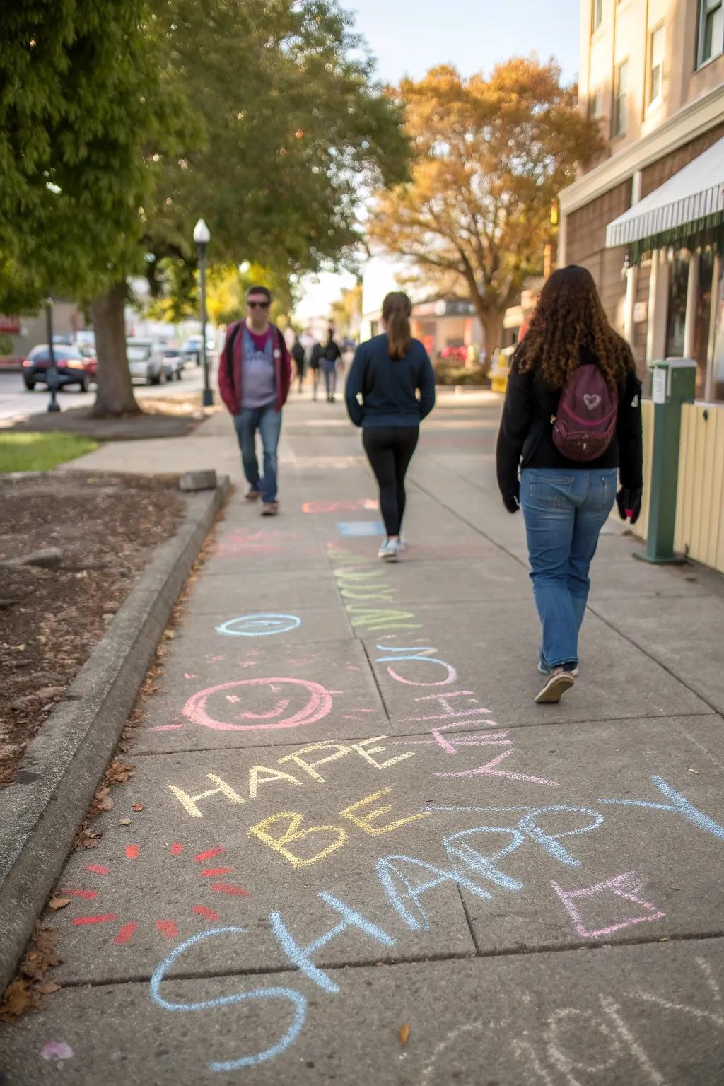 Uplifting crayon messages spreading joy and kindness.