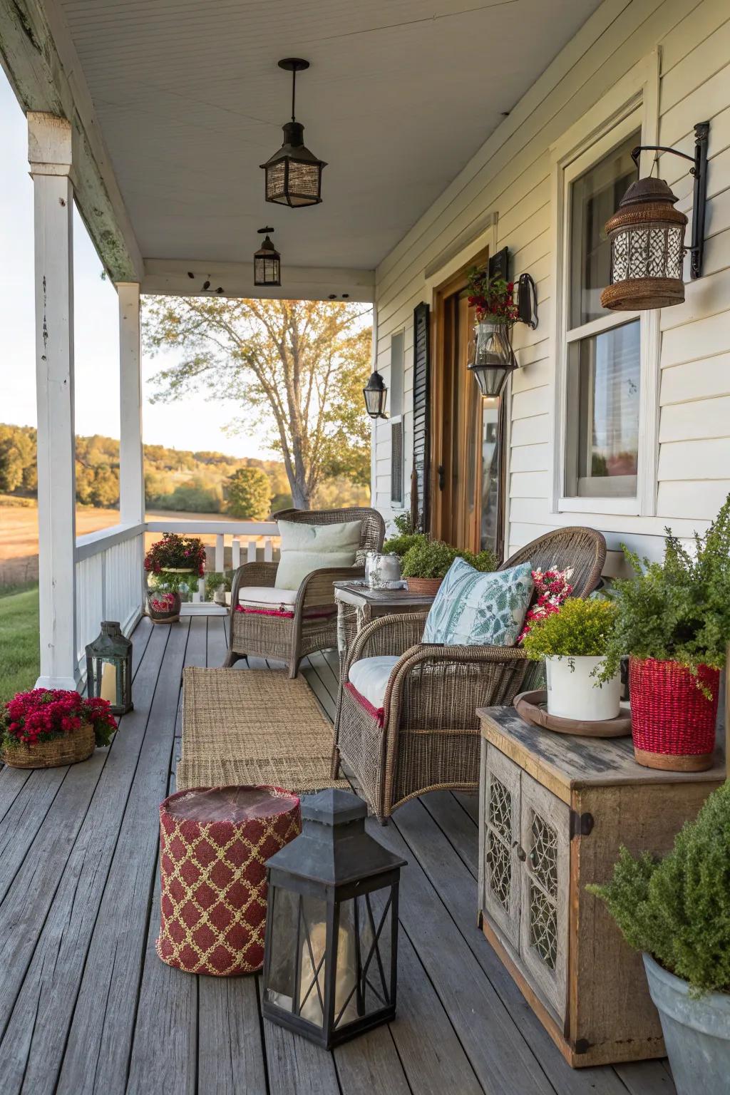 A varied mix of styles makes your porch uniquely yours.