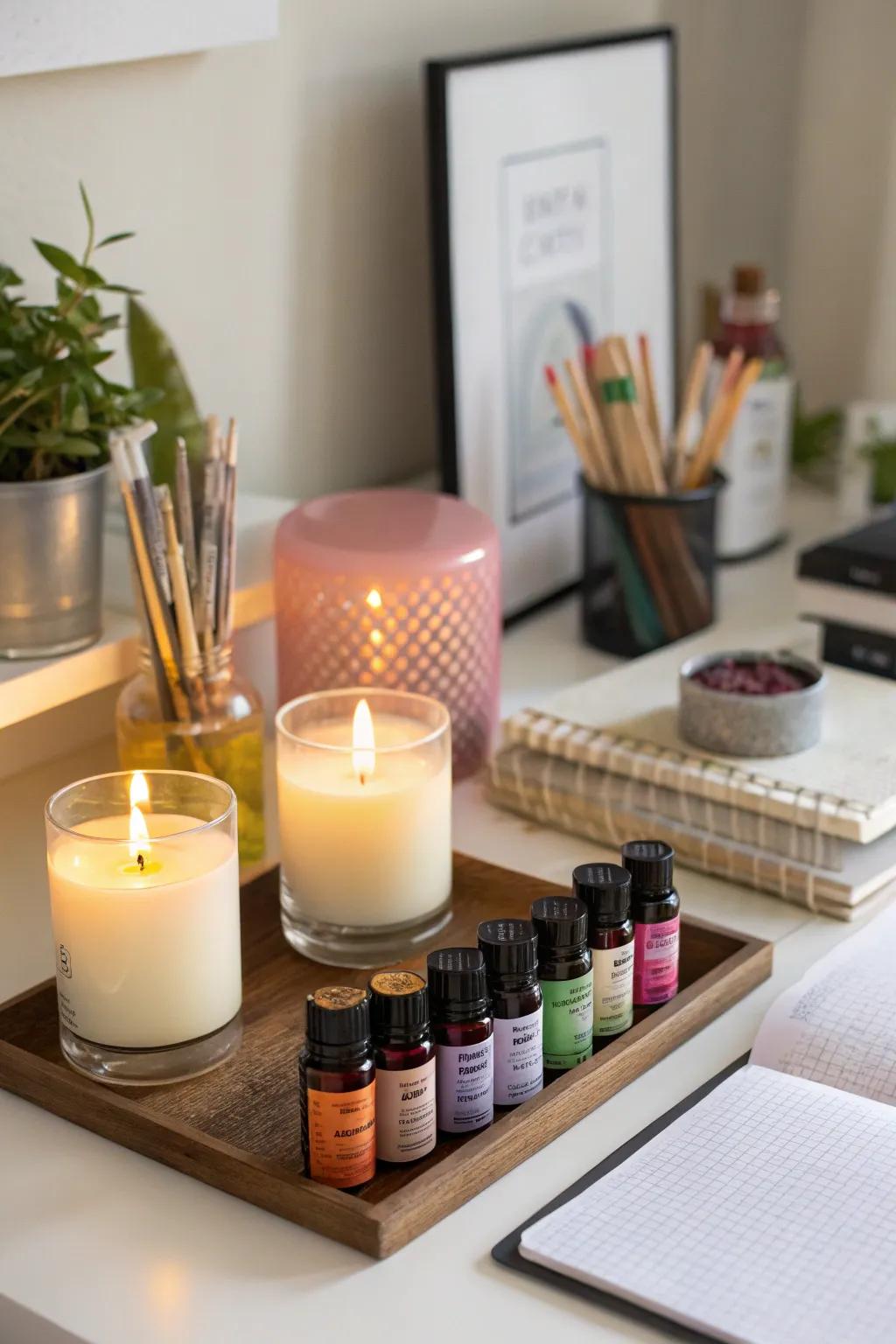 Aromas create a inviting workspace.