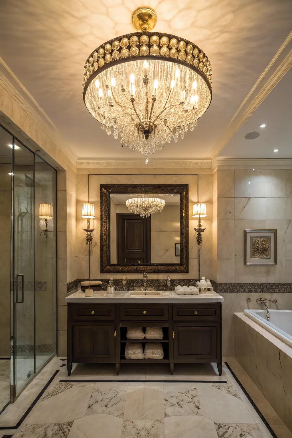 Shines add elegance and drama to your bathroom design.