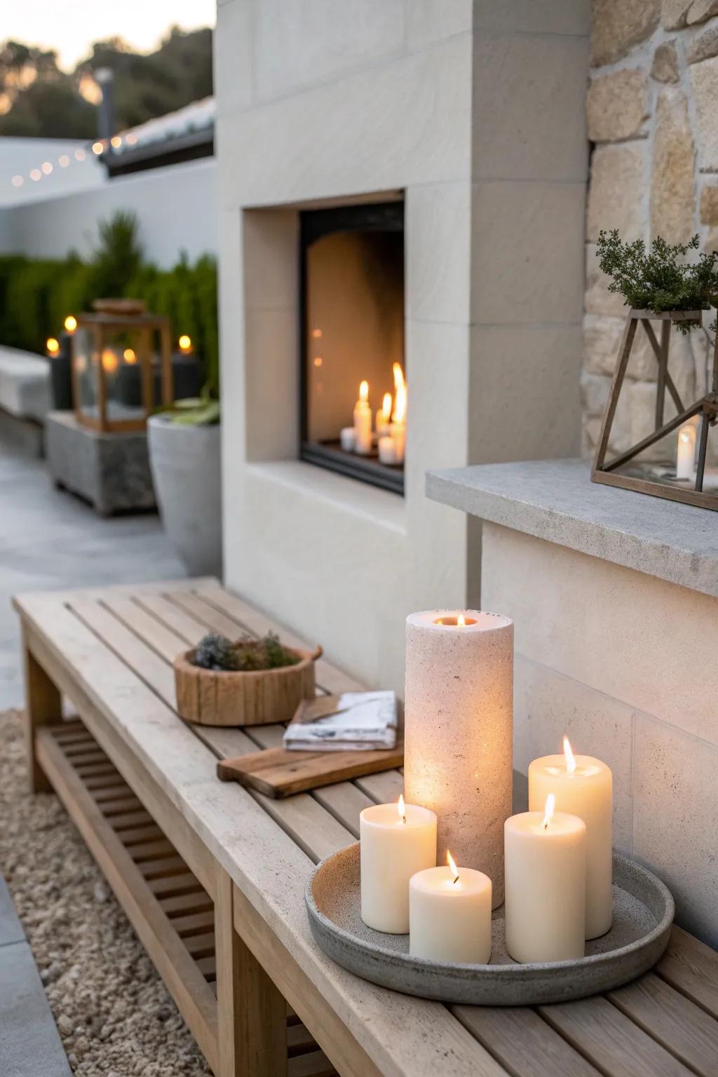 Fashion an outdoor sanctuary with weather-resistant lights for a snug evening.