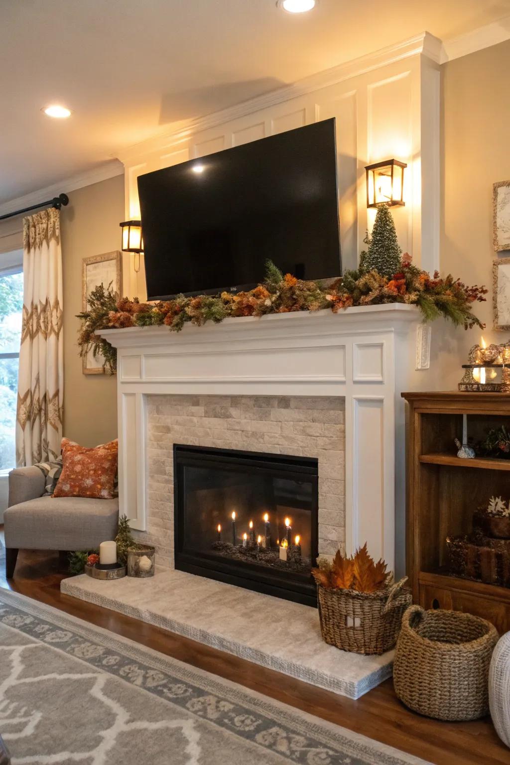 Seasonal décor adds a refreshing touch.