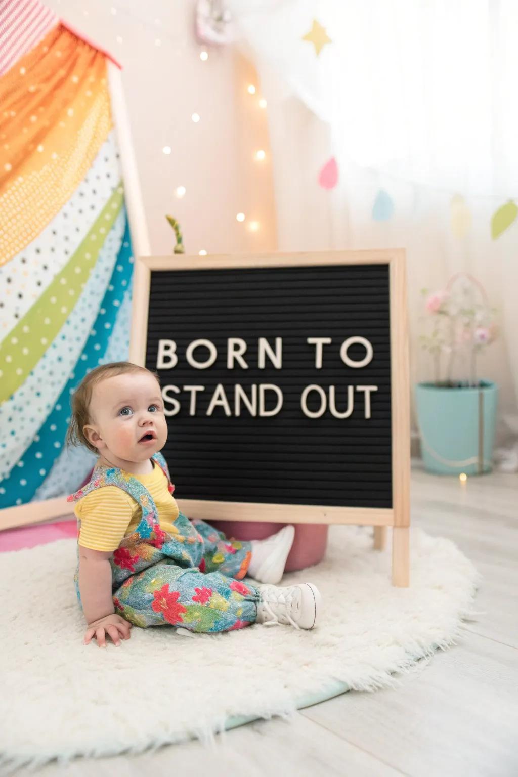 Showing the unique spirit of your little one.