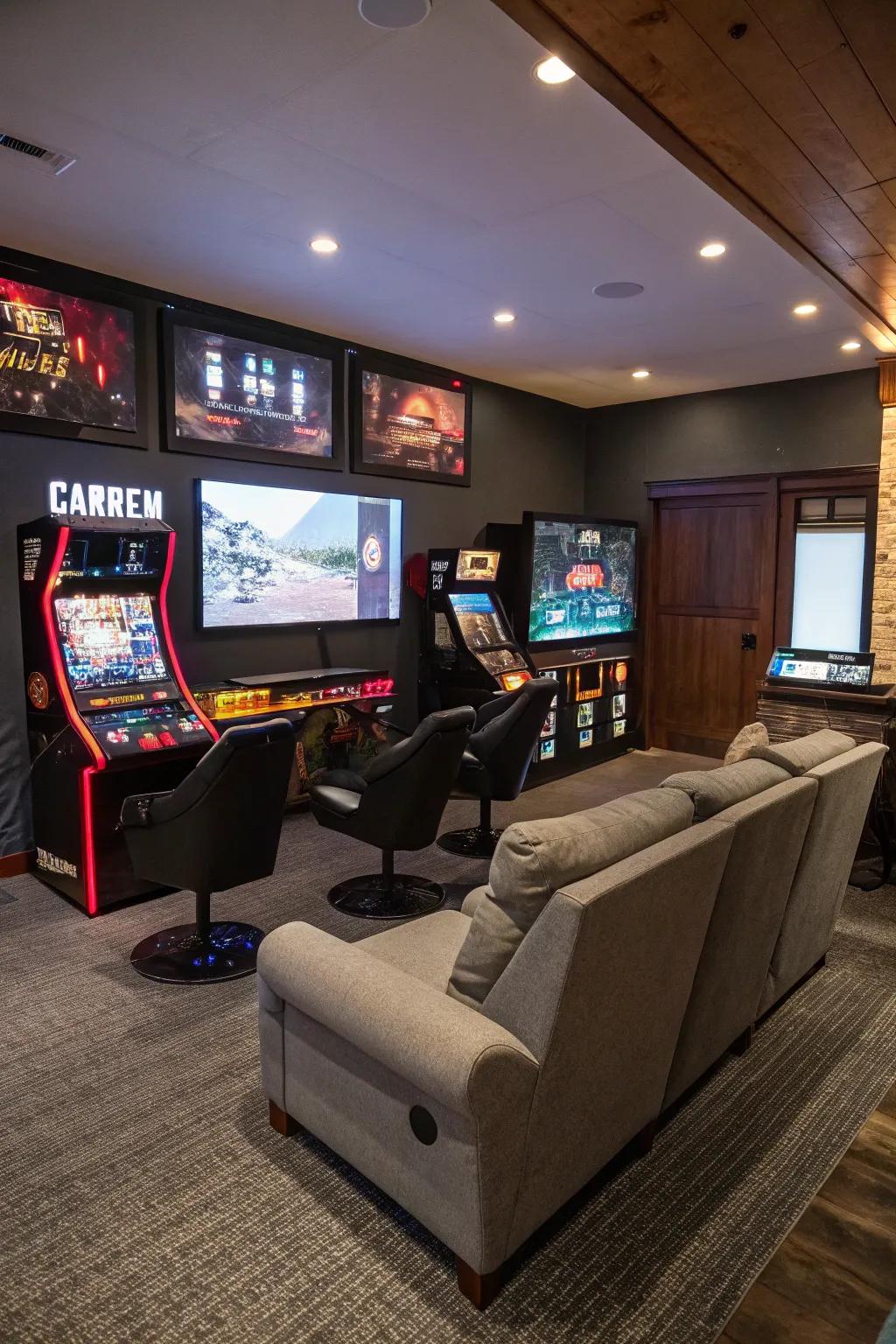 A multi-player zone for fun gaming sessions with friends.