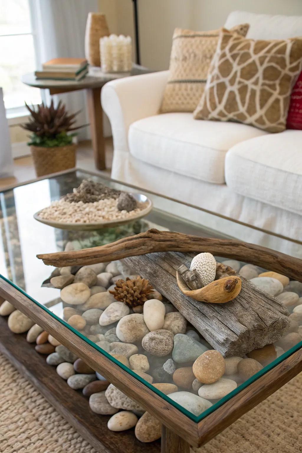 Organic compositions inject a subtle rustic charm into your decor.