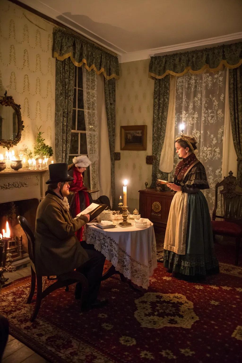 Transport your guests to a Dickensian Christmas for a classic celebration.