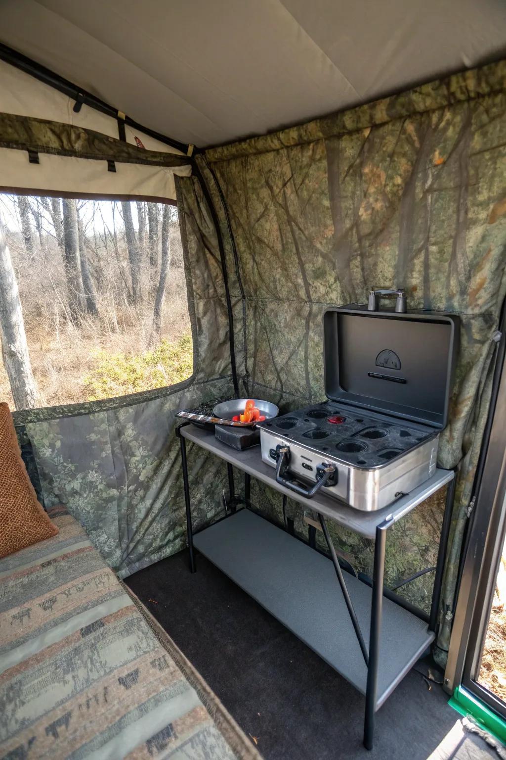 Portable cooktops allow for easy meal preparation in the blind.