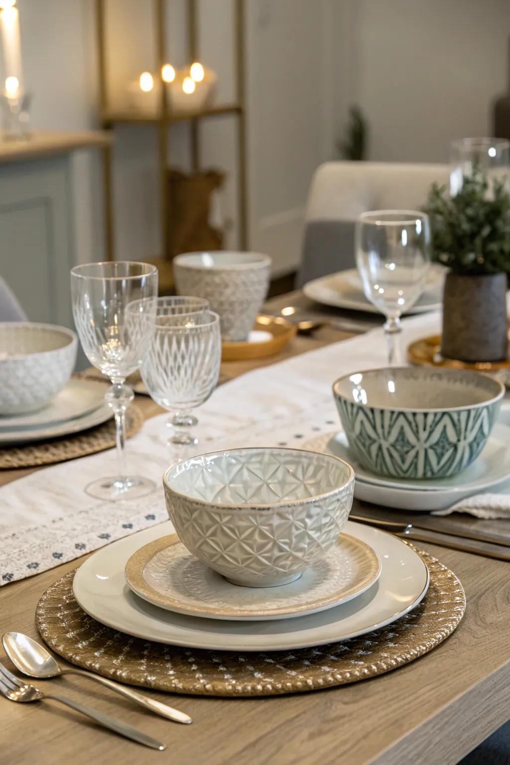 Artisan tableware adds a touch of elegance to every meal.