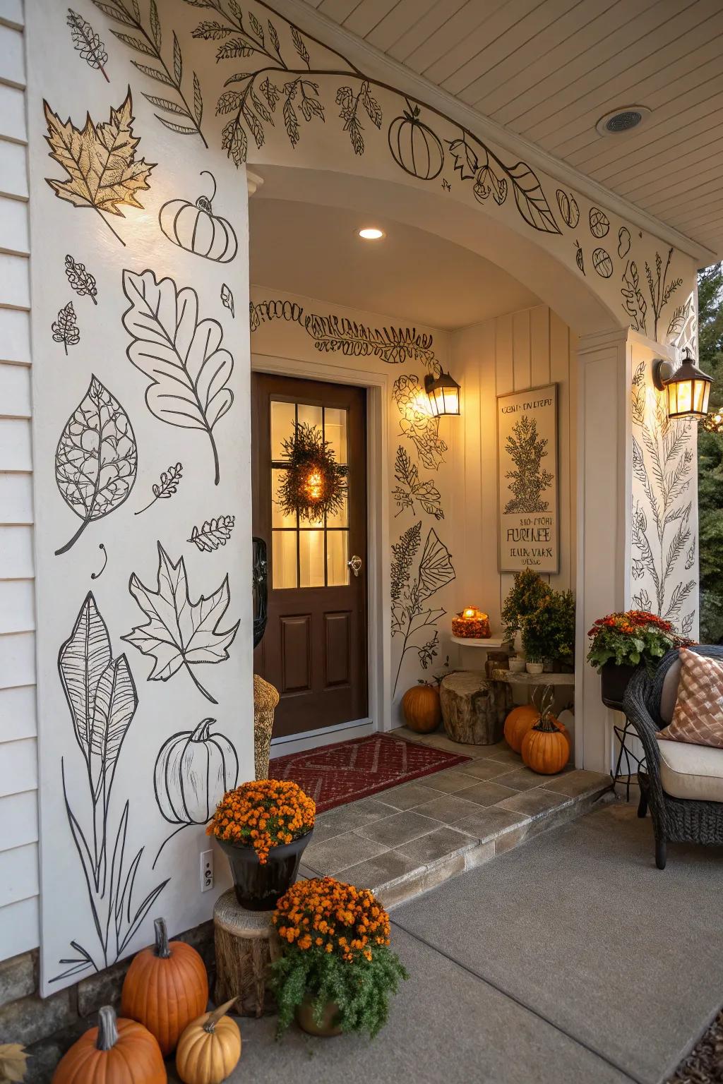 Show the seasons with art that is themed.