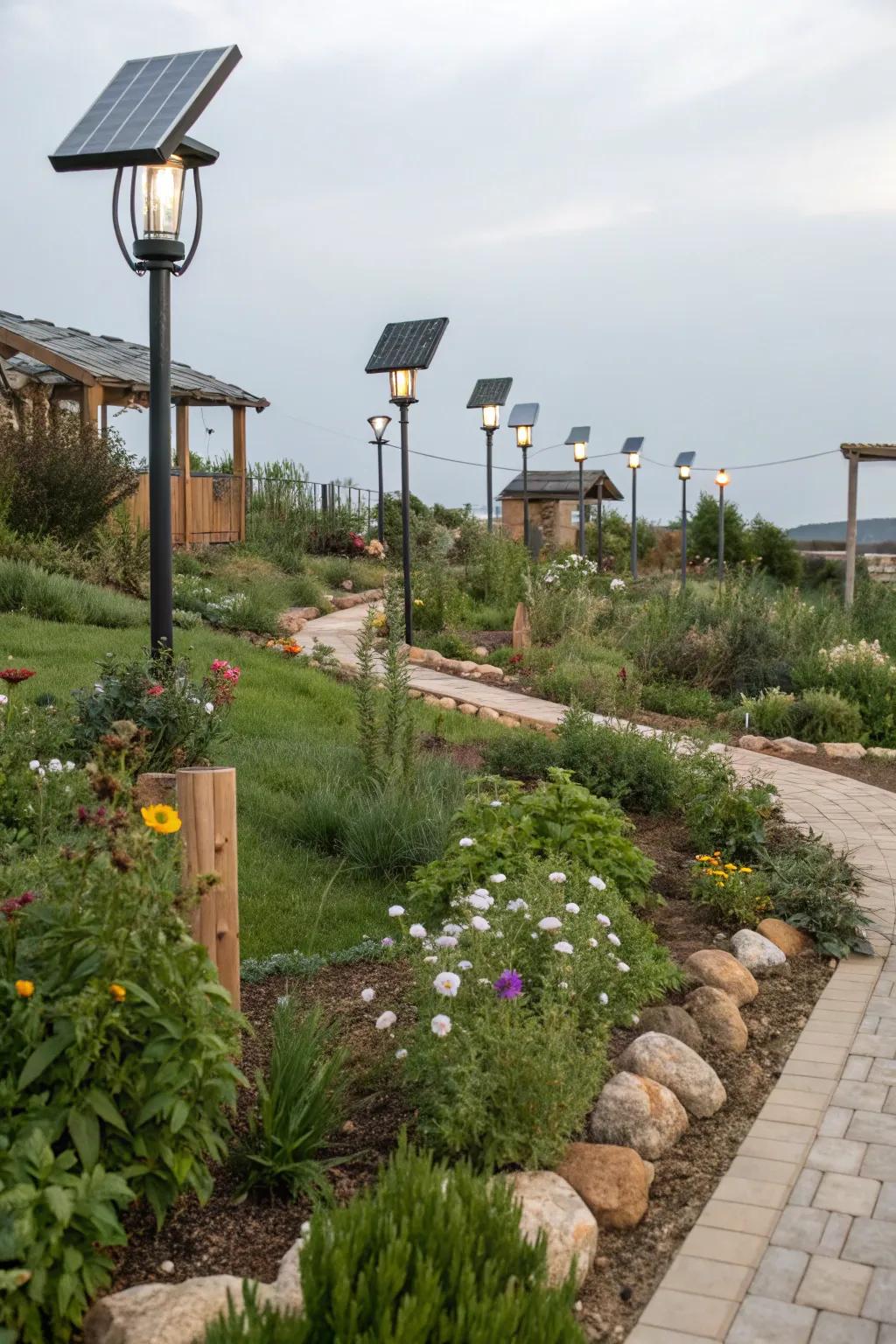 Eco-friendly attributes enhance the charm and sustainability of gardens.