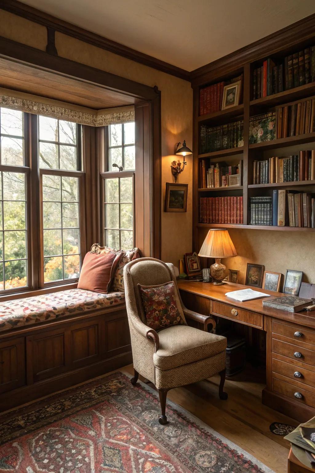 A restful spot through a window seat