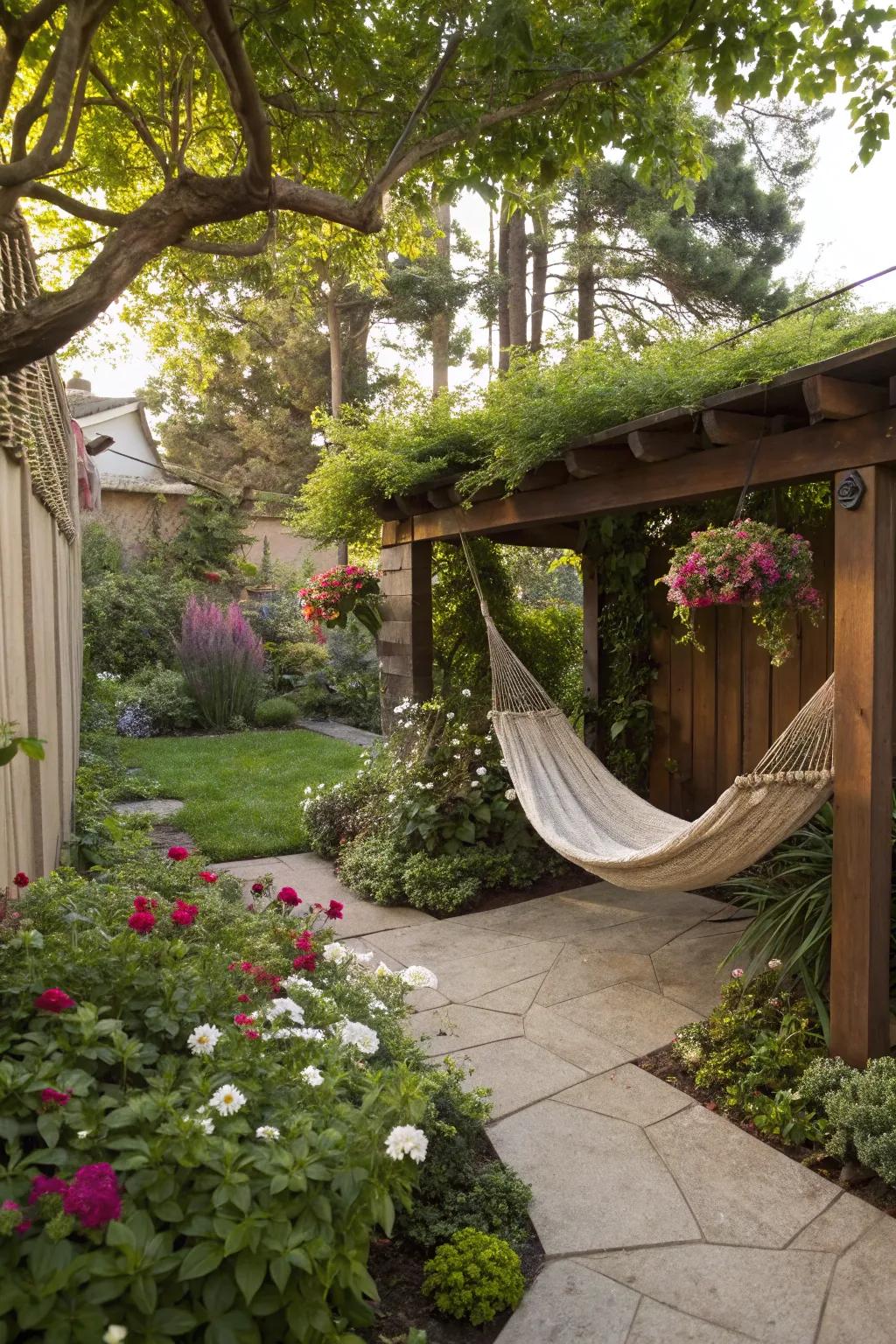 A hidden hideaway nook offers a secluded retreat in your outdoor man cave.