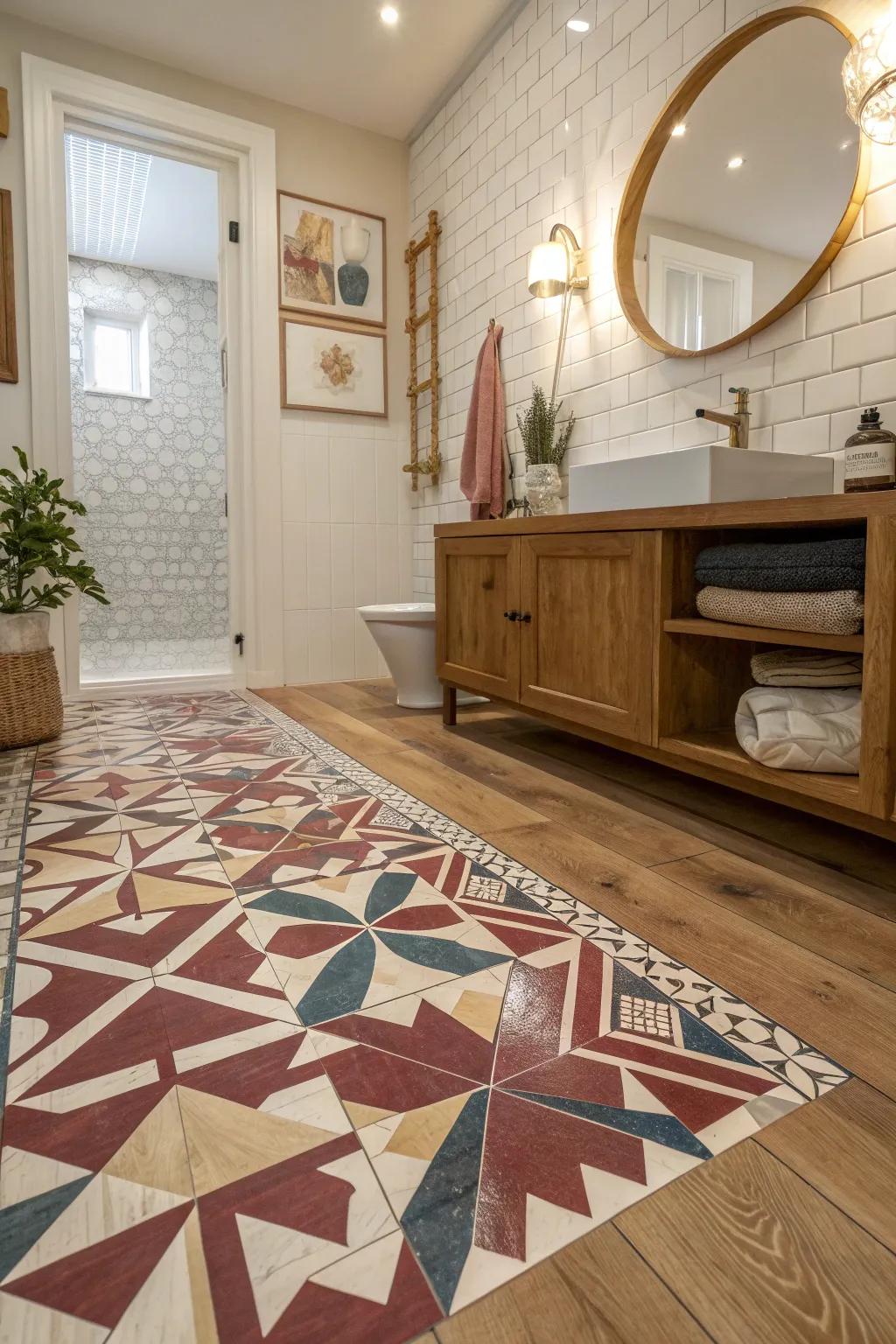 Step into Art Deco glamour with bold patterns that bring classic style to your area. 💎 #ArtDeco #GlamorousLiving