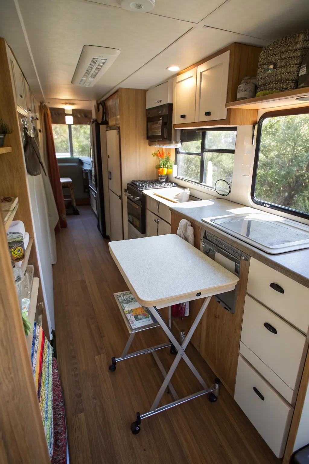 Adaptable furniture adds utility and flexibility.