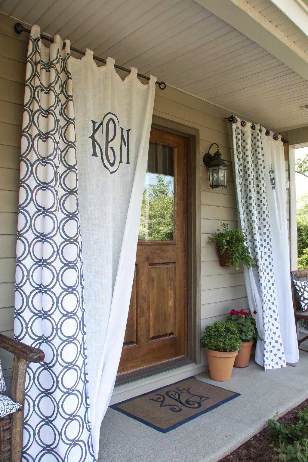Customized curtains add a personal touch to make your porch uniquely yours.