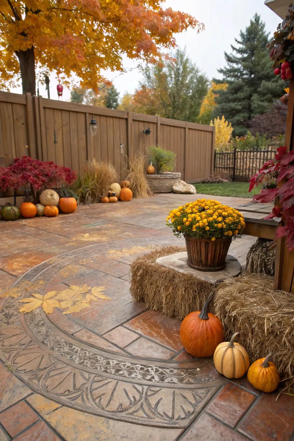 Seasonal colors keep this deck vibrant and ever-changing.