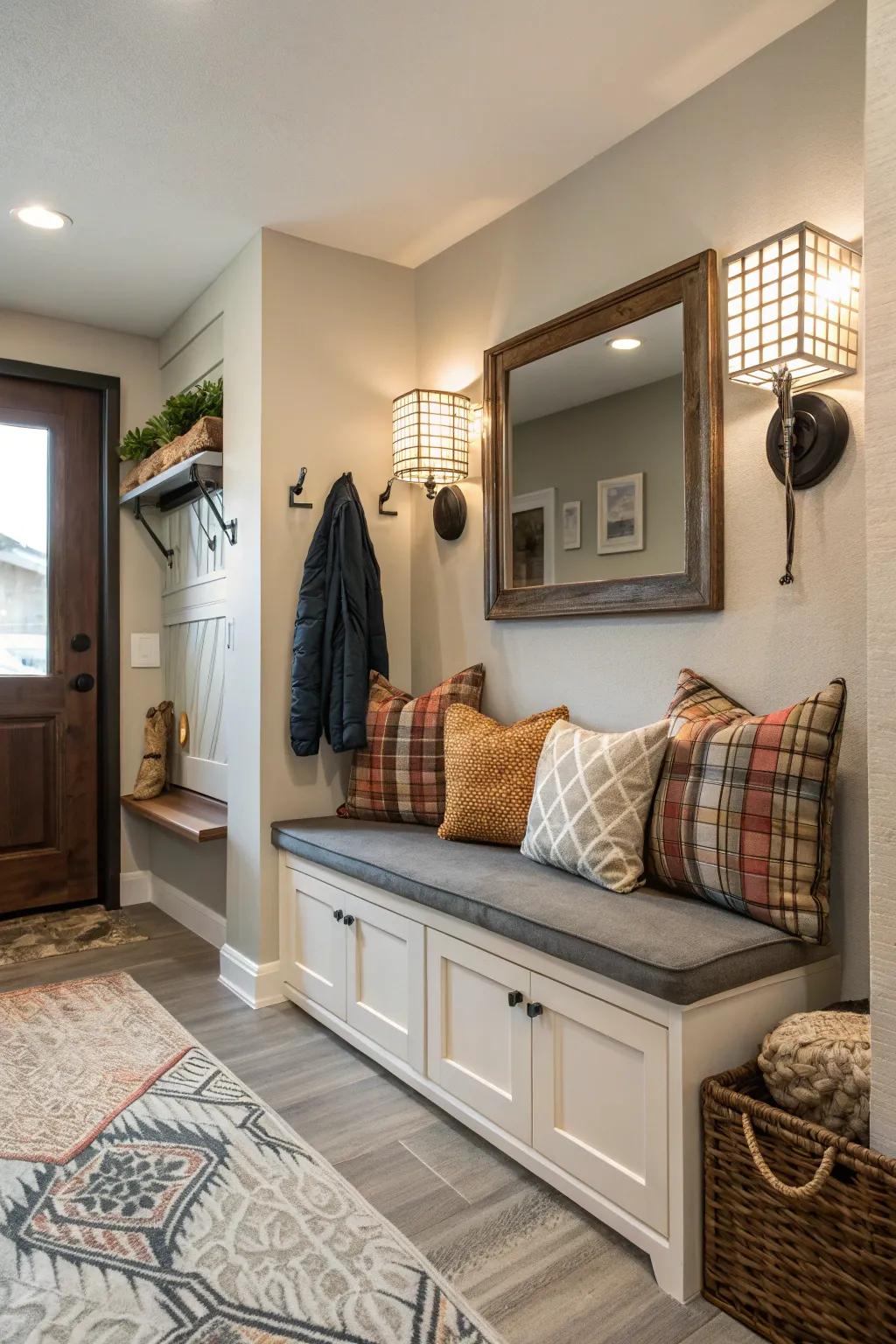 Combine comfort and storage with a versatile bench.