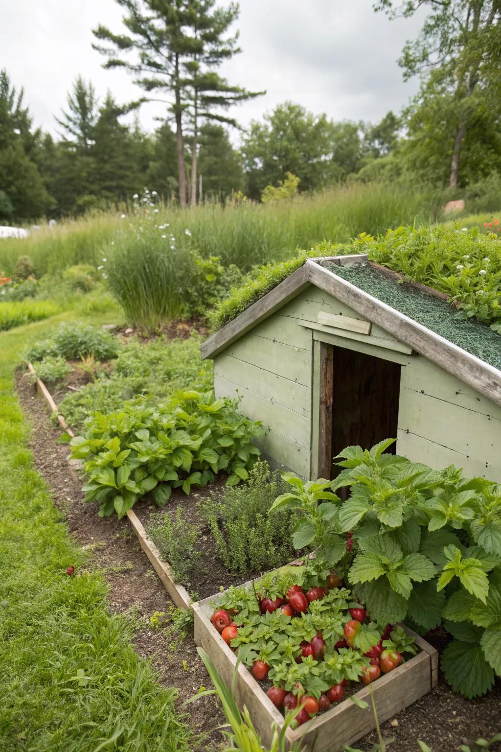 Consumable scenery contributes taste and usefulness to your storm shelter area.