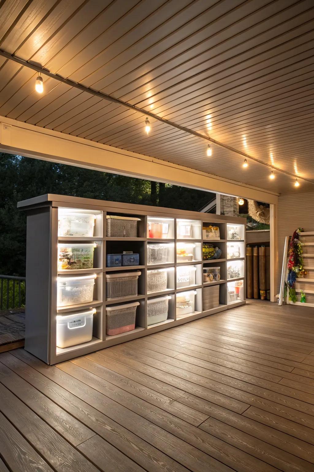 Integrated illumination elevates usability and sophistication in stowage areas.