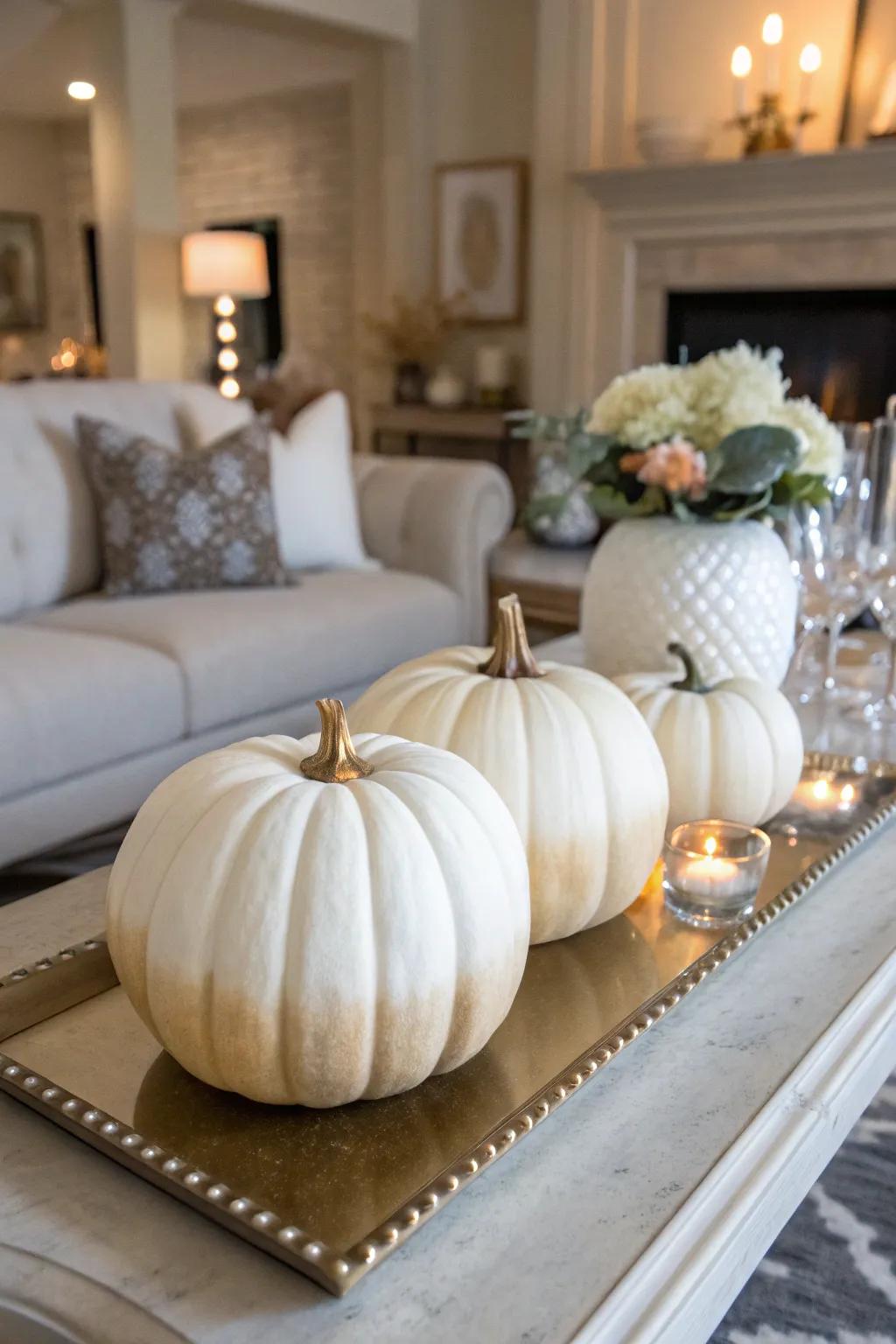 Gradient pumpkins for a dramatic and stylish look.