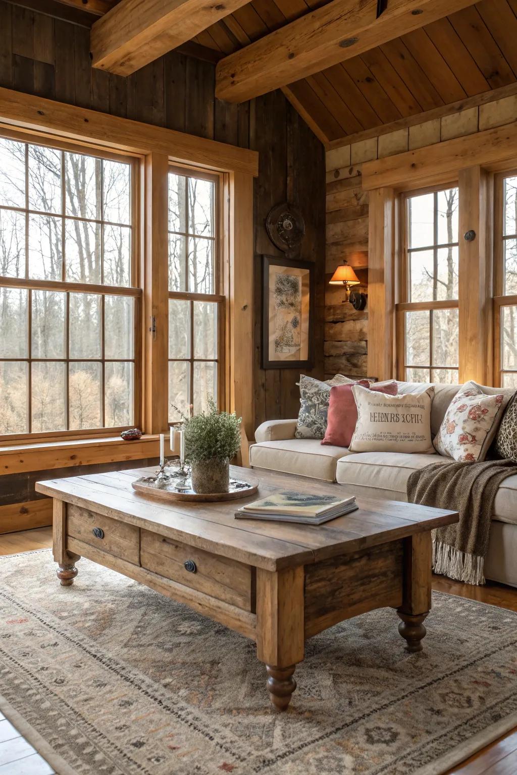 Natural wood trim delivers warmth and allure to any space.