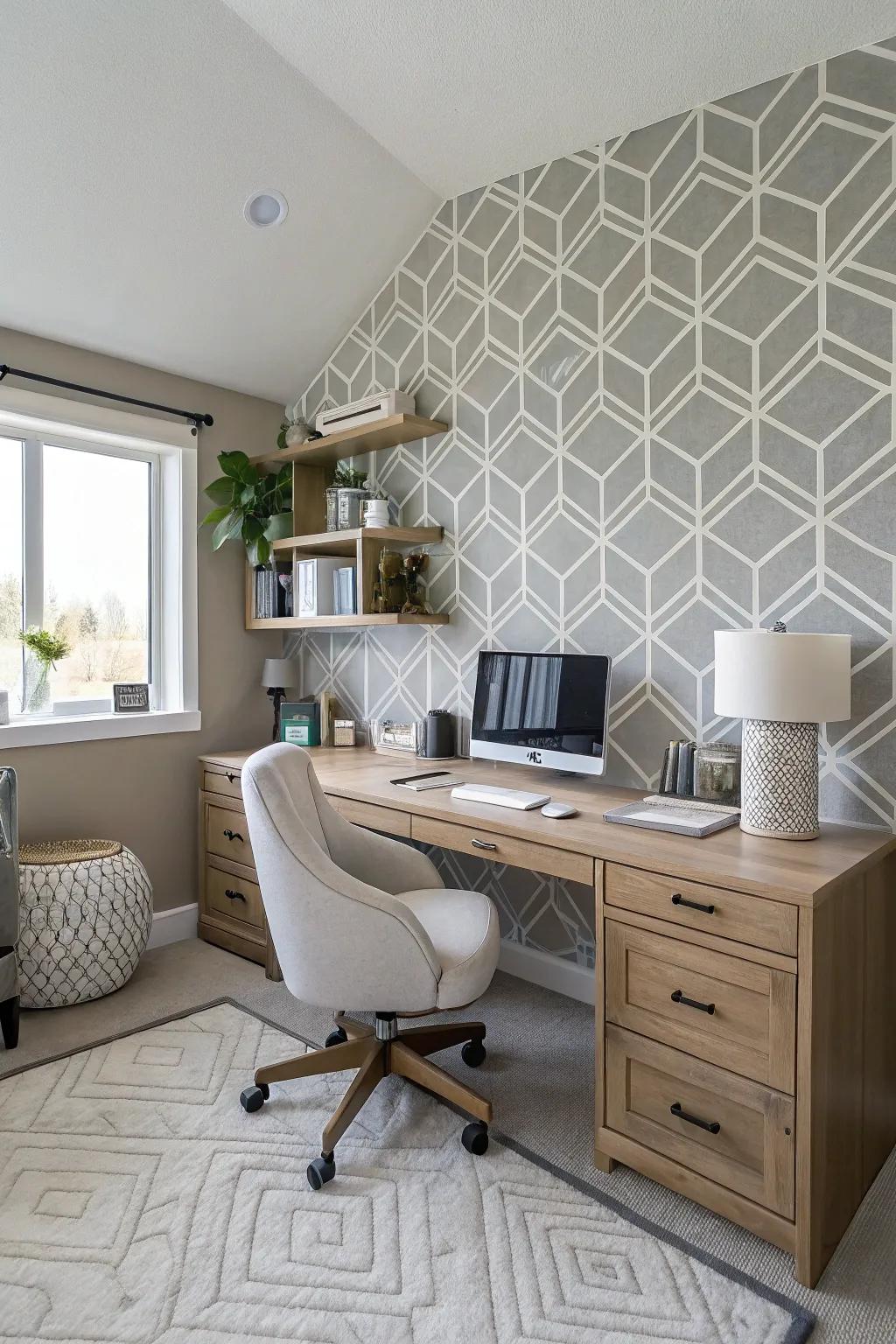 Elevate your space with murals featuring textures and patterns.