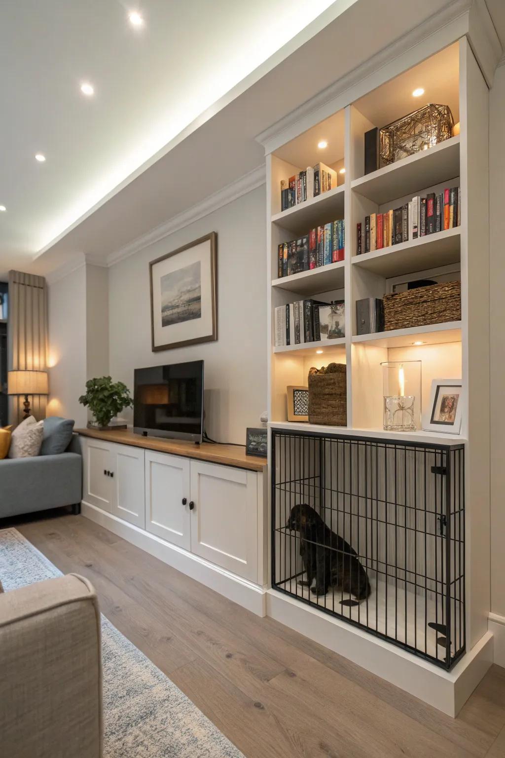 Amplify space with storage-focused kennel designs.